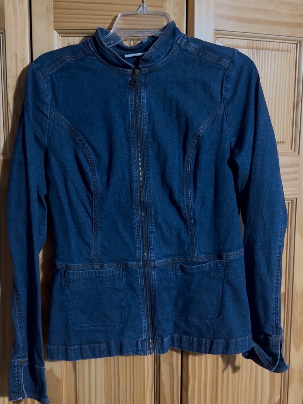 Demon & Co Women’s Dark Blue Denim Zip-Front Jacket